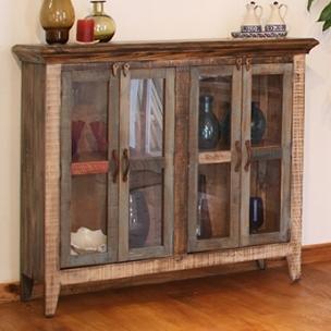 International Furniture Direct 900 Antique IFD967CONSMC Casual Rustic